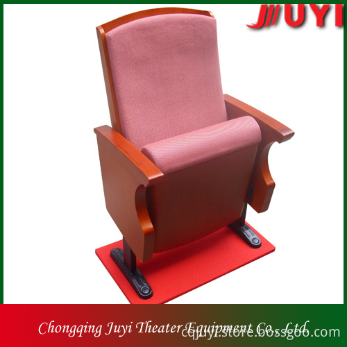 cheap auditorium chair JY-608 factory price wood back and frame metal leg hot selling